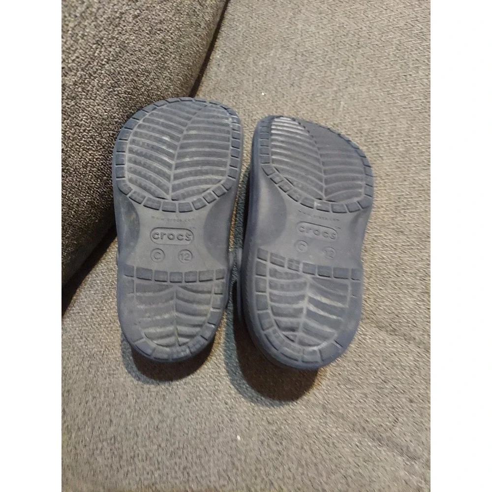 Crocs Dual Comfort Clogs Junior Big Kid 12 Faux Fur Lined Classic‎ Blue Summer